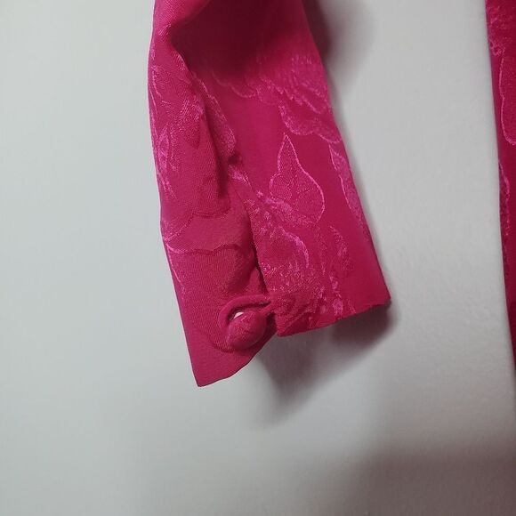 Ms. Chaus 14 Vintage Dress Magent Floral Print Lightweight - Picture 3 of 7